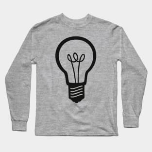 Simple Light Bulb Long Sleeve T-Shirt